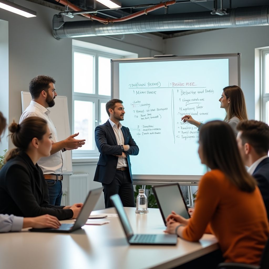 Team workshop on company values